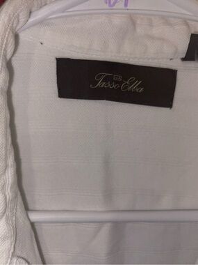 Tasso Elba White Dress Shirt with Subtle Texture